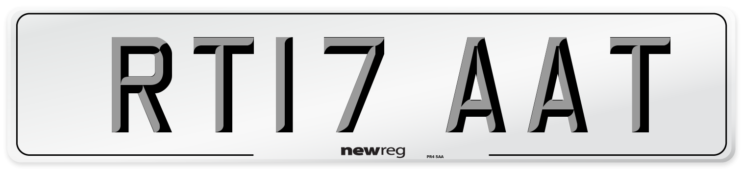 RT17 AAT Number Plate from New Reg